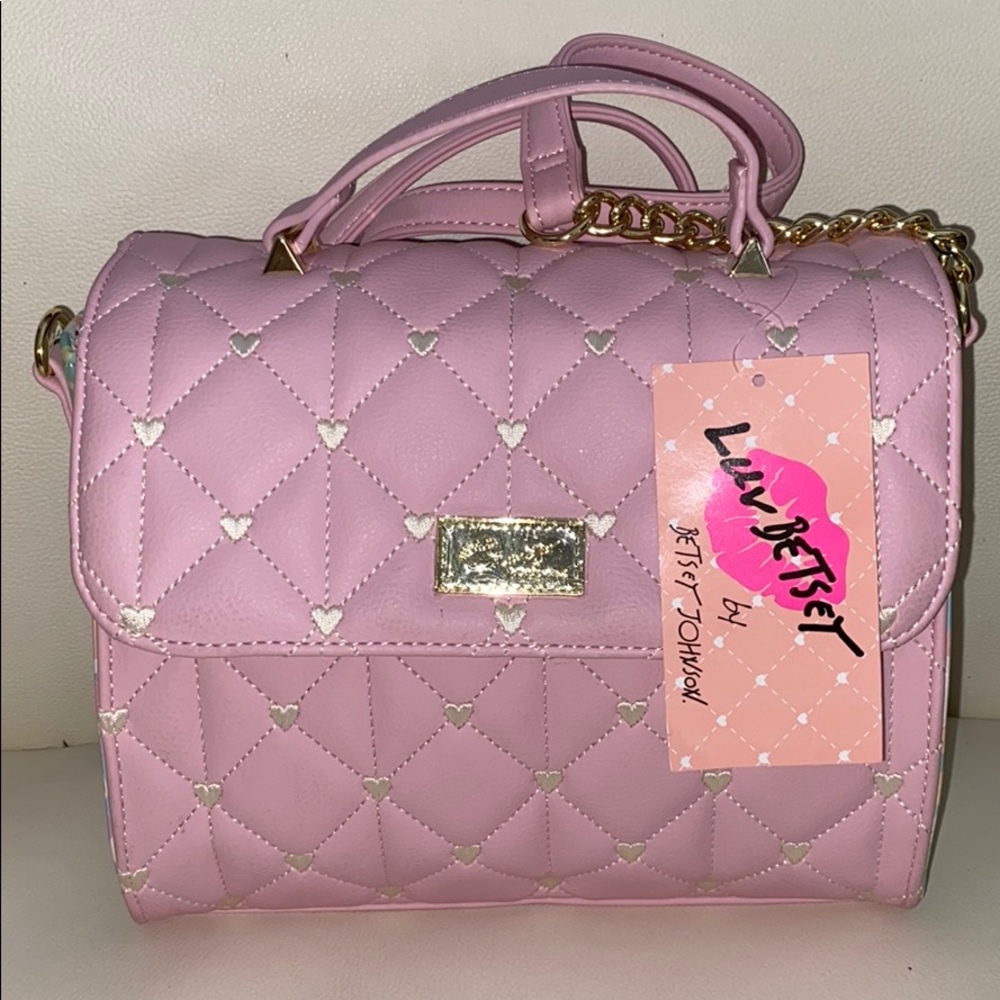 Luv Bestest Cute Pink and Rainbow Purse
